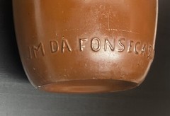 Vintage JM Da Fonseca Lisboa Empty Wine Bottle Portugal Rust Brown ~7”