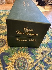 Cuvee Dom Perignon Vintage 1990 EMPTY Bottle with Original Box & Book and cork