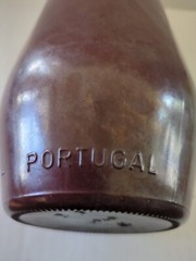 J. M. Da Fonseca Glass Factory Painted Wine Bottle Portugal