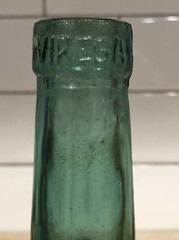 Vintage Green Aqua Demijohn Wine Jug Viresa Glass Decoration MCM boho Oval