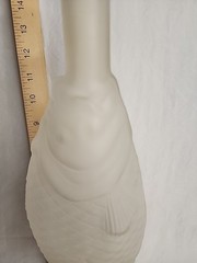 Vintage Frosted Glass Fish Shaped Bottle 14&Prime; Tall.