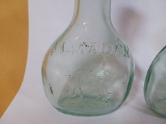 Set Of 3 Almaden Pony 187 ML Bottles Vineyards Green Glass