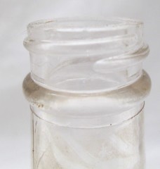 Vintage Embossed Virginia Dare Clear Glass Wine Bottle Garrett & CO New York