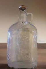 Garrett&rsquo;s American Embossed Half Gallon Wine Bottle Original Screw Top Vintage