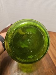 Vintage USA Green Glass 1.5 Liter Bottle Decanter #809 No lid