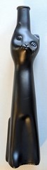 Empty Moselland Riesling, Satin Black, Cat Wine Bottle Collectible Vase