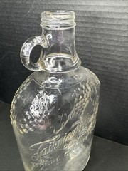 Empty Vintage FAIRVIEW WINE of MAINE Clear Glass Bottle 1/2 Gallon Jug Grapes