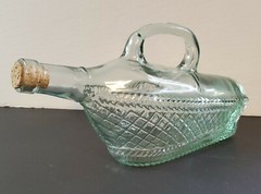 Vtg.London WINERY LTD Aqua Green Glass Horizontal Bottle w/Handle London Ontario
