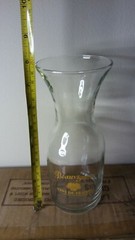 Vintage BEAUVIGNOT VINS DE FRANCE Glass Wine Carafe Vineyard Case OF 12 In Box
