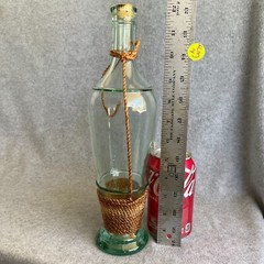 Vintage Tall Chianti Empty Wine Bottle in Straw Wicker Basket 12&Prime; – Beautiful!