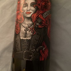 Empty Wine Bottle Pirate Woman Red Hair Back From The Dead Red 2019 California