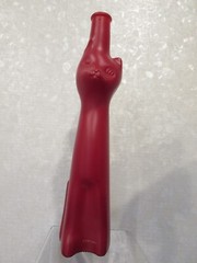 2020 Happy Cat Figural Riesling Glass Wine Bottle Red Home Decor 13&Prime; Empty