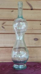 ITALIAN ART GLASS WINE BOTTLE DECORATION 22&Prime;H X 4-3/4&Prime; DIA. MARKED SVE A 3LT