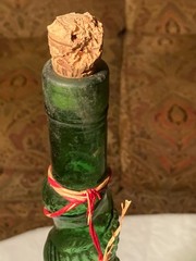 c1960s Chianti Frazione Pini Wine C.V.C.S Certaldo Italy tall EMPTY Bottle #2