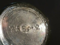 Vintage Clear Glass Embossed Grapes Wine Liquor Bottle