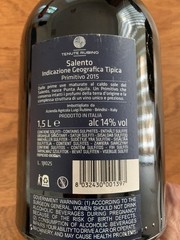 Empty Punta Aquila Primitivo Puglia Italian Wine Bottle 1.5 Liter