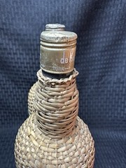 Vintage Double Wicker-Wrapped Wine Bottles Demijohn (Empty Bottles)