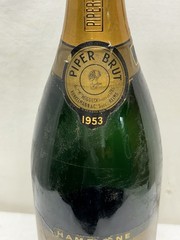 Vintage Piper- Heidsieck Brut Champagne 1953 Empty Sealed Store Display Bottle