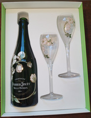 PERRIER JOUET CHAMPAGNE. BELLE EPOQUE EMPTY BOX+BOTTLE Floral 750ml. 2011