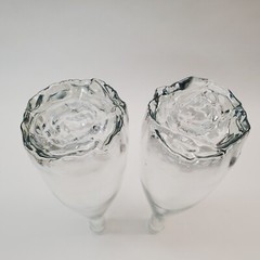 2 Cote Des Roses Empty Wine Bottles Rose Bottom Collectible 13&Prime;