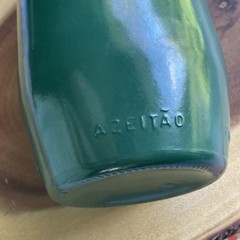 J.M. Da Fonseca Vintage Green Painted Wine Glass From Azeitao, Portugal No Chips