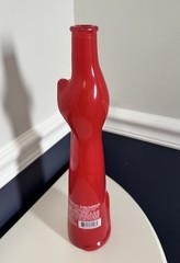 Rheinhessen Riesling Cat Shape Red Glass Wine Bottle 2020 Empty 13&Prime; Tall