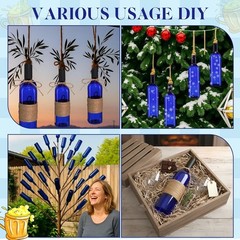 Empty 750ml Blue Wine Bottles with Screw Cap & Seal Rope – 6 Pack for Weddings,