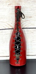 Piper Heidsieck Jean Paul Gaultier Lace Up Vinyl Corset Wine Sleeve Empty Bottle