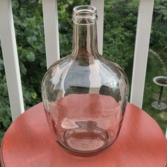 One Gallon Demijohn Carboy in a Soft Peach Color 12in Tall