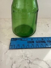 Vintage M LAMONT VINEYARDS 2/5 Pint Green Glass Empty Wine Cruet Bottle