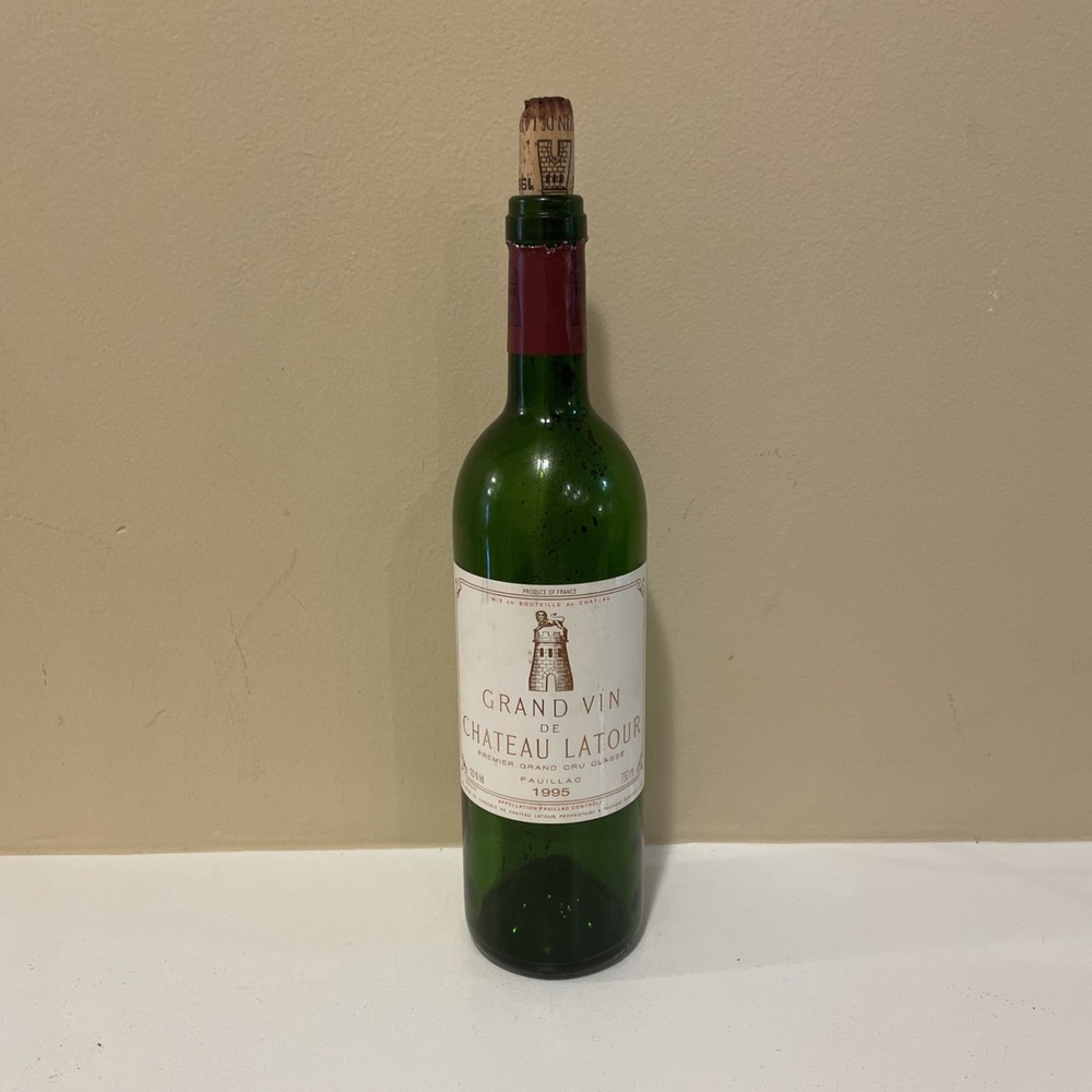Chateau Latour Wine Bottle EMPTY 1995 France Grand Vin Collectible / with cork