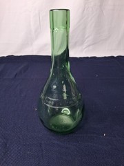 Vtg Wine Bottle Decanter Vino D Italia Italy Round Bottom Green Glass Bordeaux