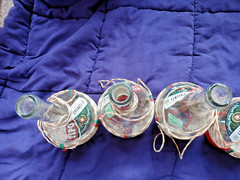 Bundle VINTAGE TOPO SWISS COLONY BOTTLES 5 LG. 4 MED