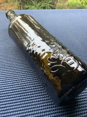 Fonseca Porto Dimpled Brown Glass Wine Bottle Empty 12” Tall 009
