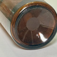 Vintage Pagoda Plum Wine “EMPTY” Bottle Mesh Covering Collectible