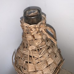 VINTAGE WICKER Demi John & WINE BOTTLE HOLDER ?LOT 3
