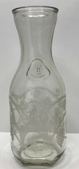 Norman Kosarin Wine Decanter Etched Doves Grapes Vines Birds Glass 9.75&Prime; H NICE