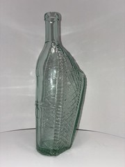 Vintage Ship Wine Bottle Decantor Weave Pattern