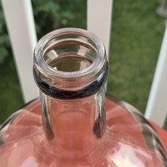 One Gallon Demijohn Carboy in a Soft Peach Color 12in Tall