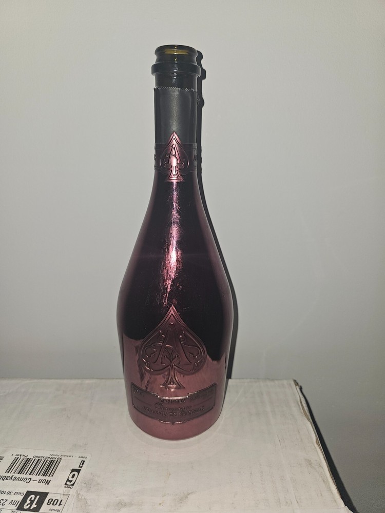 Empty Ace Of Spade Rose Champagne Pink Bottle LIMITED EDITION Color Rose