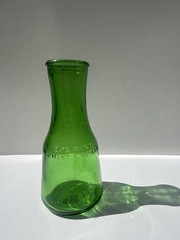 Vintage M LAMONT VINEYARDS 2/5 Pint Green Glass Empty Wine Cruets Bottles.