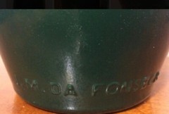 Green Brown Glass Wine Bottle J. M. DA Fonseca Azeitao Portugal 9&Prime; Rare
