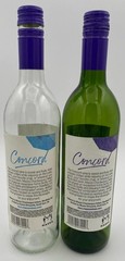 Lot 2 Mazza Concord Wine Bottles 750ml EMPTY Clear & Green Glass Decor