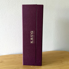 Empty KRUG Grande Cuvee France Champagne Gift Box Only Crimson Case 2004-2011