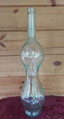 ITALIAN ART GLASS WINE BOTTLE DECORATION 22&Prime;H X 4-3/4&Prime; DIA. MARKED SVE A 3LT