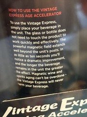 NEW VINTAGE EXPRESS AGING WINE & LIQUOR ACCELERATOR NEW IN Package