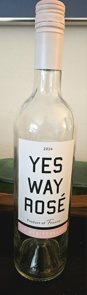 « Yes Way Rose » 2022 EMPTY Wine Bottle. France