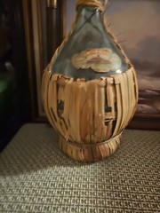 RARE Vintage 1961 Pellegro Suali CHIANTI Rattan Wrap (Empty)