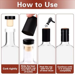 Wine Bottles 3PCS Glass Bottles 750ML Glass Bottles with Lids 25oz Glass Bott…