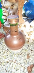 Retro Old Strawberry Glen Jug Vintage 1970s Empty Glass Wine Jug- STRAWBERRY